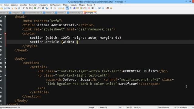 SISTEMA DE NOTIFICAÇÕES EM PHP - 01 Layout do Sistema смотреть онлайн