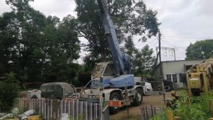 Работа крана KOMATSU LW80