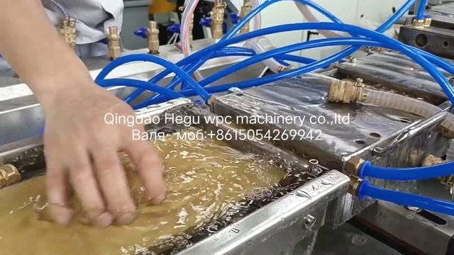 Экструзионная линия по производству террасной доски из ПЭ ДПК смотреть онлайн