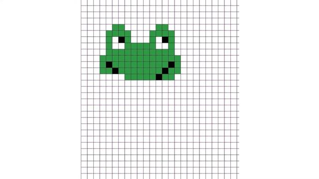 Как нарисовать лягушку по клеточкам.How to draw a frog смотреть онлайн