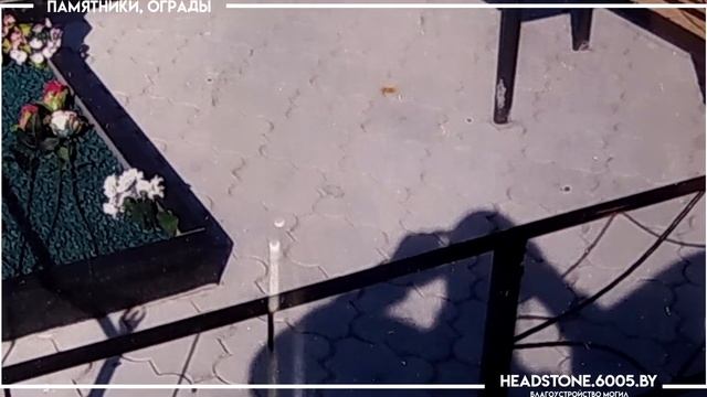Памятник из гранита с цветником. Наша работа #6.