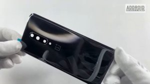 Задняя крышка для OnePlus 7 Pro серая Mirror Gray со стеклом камеры