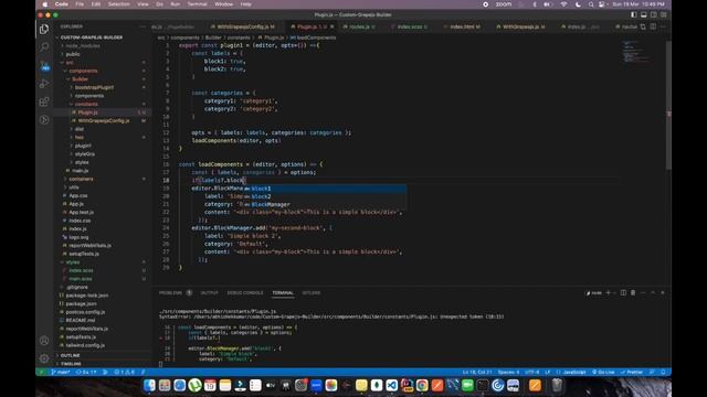 Grapejs Plugins - 2 | Grapesjs for beginners | React JS