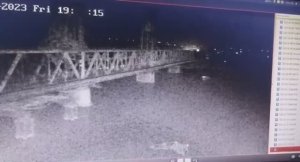 ❗?⚡Кадры уничтожения моста в Одесской области с помощью водных беспилотников армии России.⚡