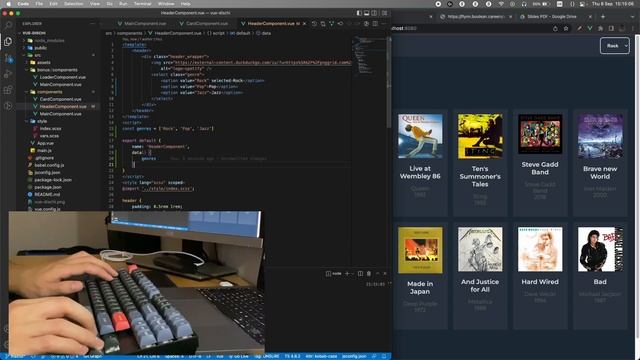 Dynamic Selection in VueJS - Day coding 2 ? asmr programming [keychron k8 pro] ?