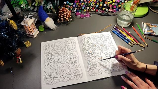 Хобби-VLOG:#17/раскрашиваю новогоднюю иллюстрацию/жажда блёсток)) смотреть онлайн