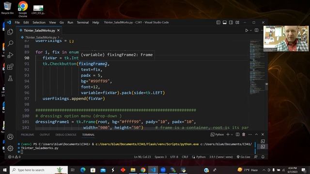 Python Demo: Making a tkinter interface with Entry, RadioButtons, CheckButtons and OptionMenu
