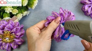 Пышный, воздушный бант из органзы с интересным лепестком Мастер класс\Master diy канзаши