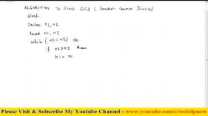 Algorithm to find GCD | Greatest Common Divisor | Pseudo Code to find GCD | pseudo code examples