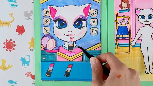 DIY] My talking Angela2? paper quiet book / How to play with paper game? смотреть онлайн