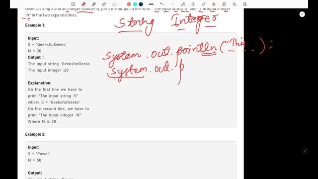 Java Input/Output || @GeeksforGeeks  || Problem Solving || Solution || Gorakh Codes