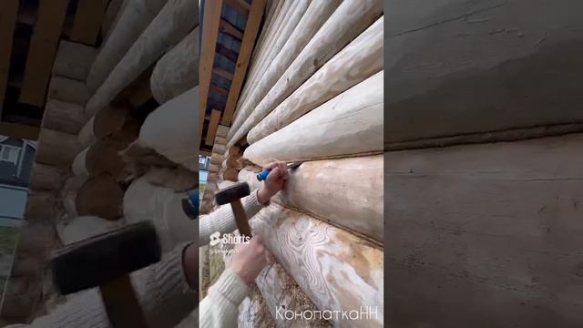 КОНОПАТКА Рубленной БАНИ Нижний Новгород.