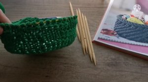 Корзинка спицами. Всего за паручасов?#вязаниеспицами #вязание #связать_заодиндень