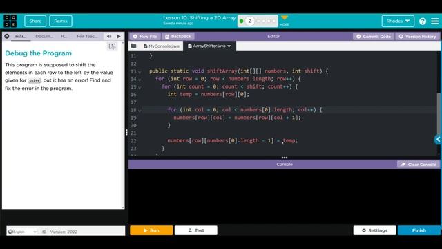 AP CS A - Code.org: Unit 5: Lesson 10 #2 (2023) смотреть онлайн