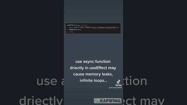 async function in useEffect #frontend #learnonyoutube #reactjs #coding