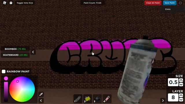 Roblox Grafitti Cruci throw | Roblox Spray Paint | смотреть онлайн