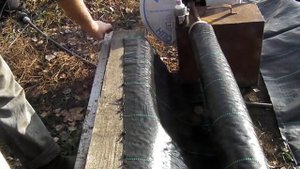 Обработка краев Агро ткани полипропиленовой.