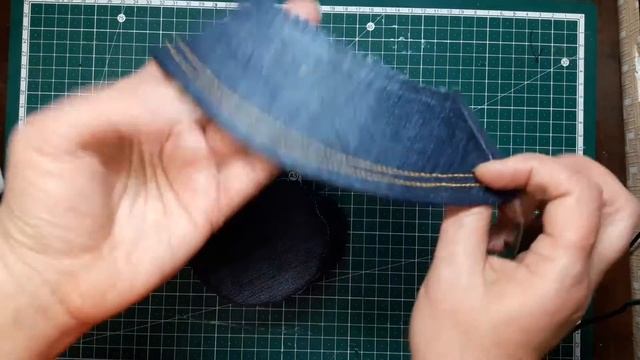 Как сшить джинсовую панаму для текстильной куклы.Подробный МК+выкройка. смотреть онлайн