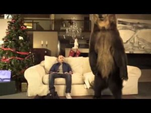 Andres Iniesta in advertising with the bear Tima