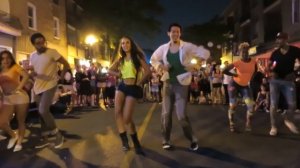 Cuban Salsa FlashMob at the Street Latin Dancing on August 19 2016
