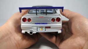 UNBOXING - BRIAN`S NISSAN SKYLINE GTR R34 GREENLIGHT "ESCALA 1/18" - 2 FAST & 2 FURIOUS