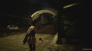 RESIDENT EVIL 3 Remake - Gameplay Jill BDSM Armbinder and Ballgag MOD (NSFW) Part 2