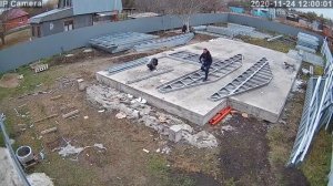 Сборка каркаса для жилого дома по технологии ЛСТК+пенобетон в Краснодаре