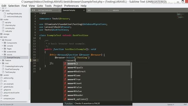Laravel Tests ( part 2 ) " Laravel Dusk " and Solve Laravel Dusk installation problems
