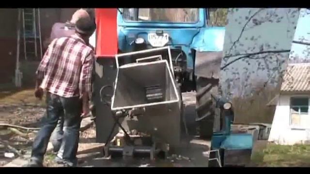 Дробильная (рубительная) машина древесины. смотреть онлайн