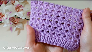 АЖУРНО-РЕЛЬЕФНЫЙ УЗОР СПИЦАМИ 201 Вязание Узоры спицами