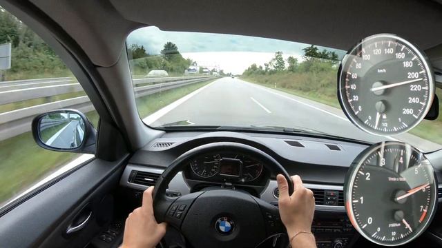 BMW E90 320i Facelift 170HP TOP SPEED GERMAN AUTOBAHN MAX ACCELERATION смотреть онлайн