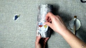 Декупаж. Имитация камня. Декорирование жестяной банки.