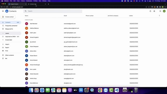 Create Google Contacts Clone with HTML5, CSS3, Javascript, Node.js, Express.js and MySQL | Part 3
