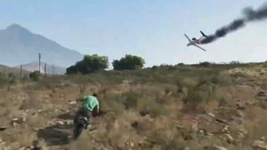 ▫️Погоня за падающим самолётом GTA5