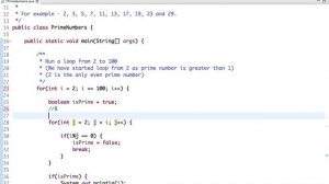 Java Program to Print All Prime Numbers between 1 to 100