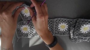 Ромашковый плед ? || Детский плед из мотивов с ромашками ? || Мотивы бабушкин квадрат