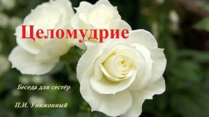 Целомудрие.. (Беседа для сестёр)
