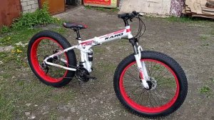 фэтбайк складная рама двух подвесной обзор широкие колеса 26 фэтбайк