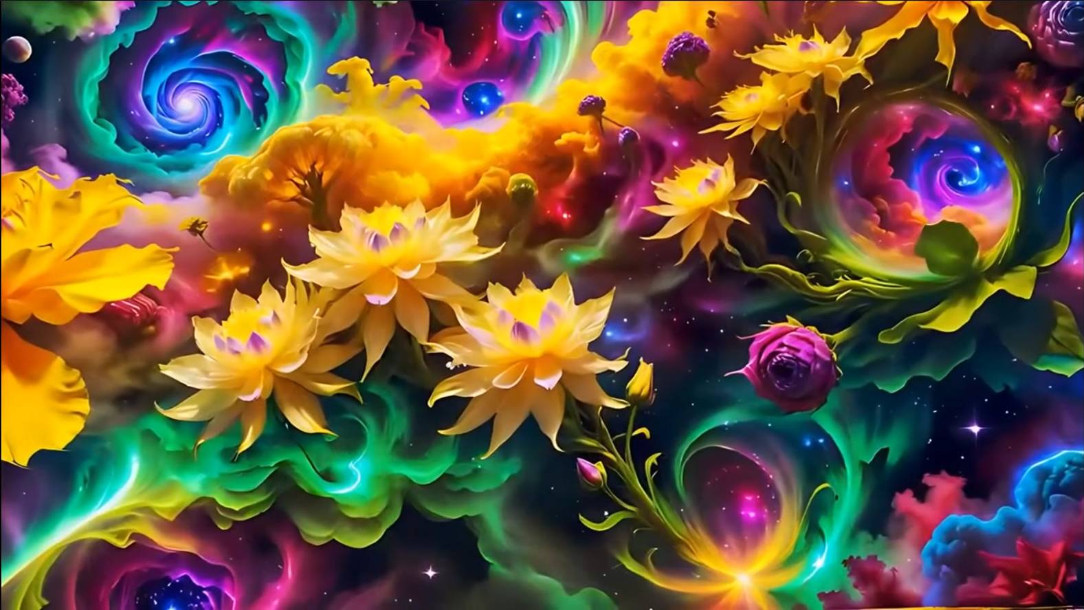 Psychedelic Trance - Space Visualization - Hallucinations mix 2024 (AI Graphic Visuals)