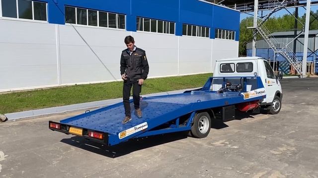 Газель Эвакуатор. Ломанная платформа со сдвижной лебедкой. смотреть онлайн