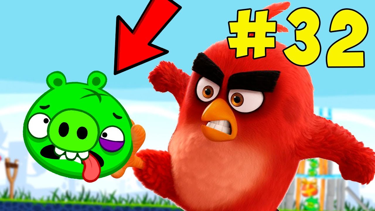 Злые птички выгоняют свинок  32 Смотреть мультфильм Angry Birds | Мультик игра на телефон андроид
