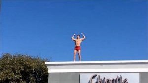 Shirtless on the Roof of Chipotle