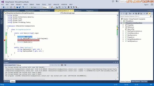 Difference between ToString and Convert.Tostring in C# (C# interview questions) смотреть онлайн