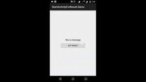 Android StartActivityForResult Demo