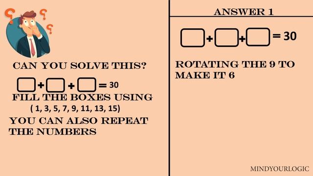 Sum of 3 odd numbers equal to 30 | Find numbers from 1,3,5,7,9,11,13,15 to make sum 30 смотреть онлайн