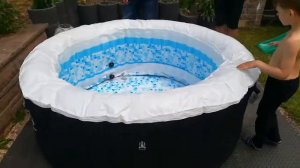 Whirlpool Lay-Z-Spa Miami Aufbau. Бассейн с подогревом для дома.