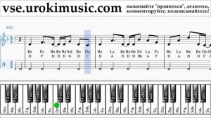 Уроки Фортепиано (правая рука) Axel F - Crazy Frog Ноты Самоучитель um-i821