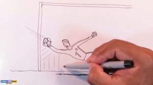 How to draw a Goalkeeper Easy
