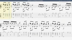 Guitar TAB - Wolfgang Amadeus Mozart : Rondo Alla Turca (Turkish Delight) Tutorial Sheet Lesson #iM
