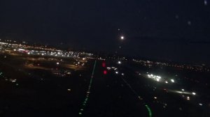 Ночной взлет из Нью-Йорка. Боинг 777.